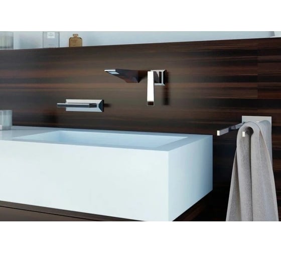 Внешняя часть смесителя для раковины GROHE Allure Brilliant на 2 отверстия (вынос 161 мм), хром 19781000