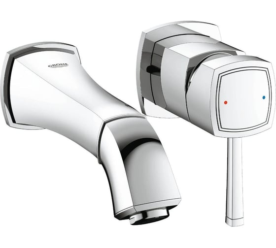 Внешняя часть смесителя для раковины GROHE Grandera на 2 отверстия (вынос 177 мм), хром 19929000