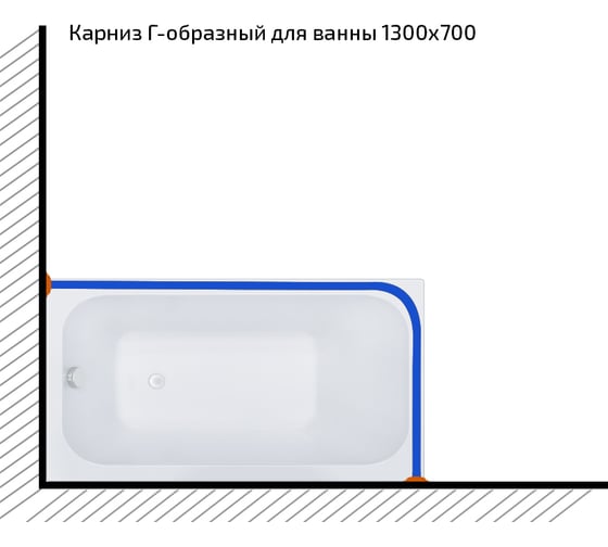 Карниз из нержавеющей стали Triton 1300x700 Щ0000052835