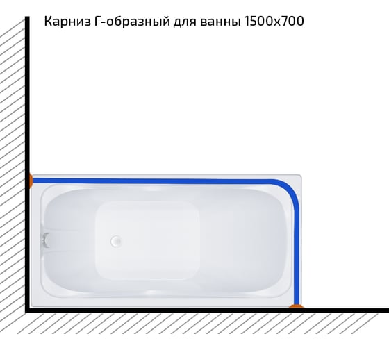 Карниз из нержавеющей стали Triton 1500x700 Щ0000052838
