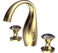 Смеситель для умывальника на три отверстия Bravat SWAN (Golden) F24287G-ENG