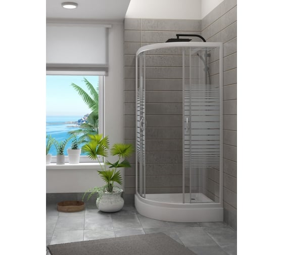 Душевой уголок Teymi Lina 90x90 с низким поддоном, матовые стекла T00109 ЦБ-00266644