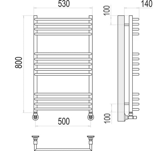 Полотенцесушитель Terminus Арт п13 500x800 4670078513373