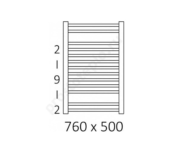 Полотенцесушитель TERMA Bone 760*500 белый