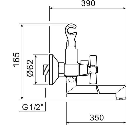 Смеситель для ванны РМС SL138-140P