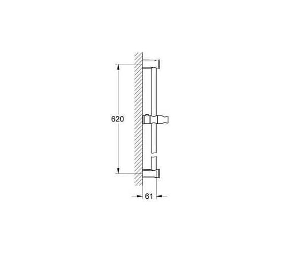 Душевая штанга GROHE Tempesta Rustic 600 мм, хром 27519000