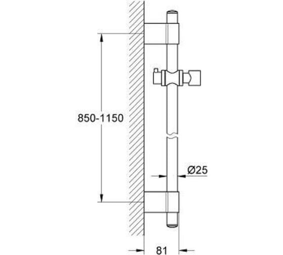 Душевая штанга GROHE Rainshower 1150 мм, хром 27136001