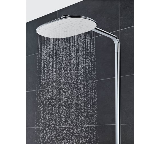 Душевая система GROHE Rainshower SmartControl 360 MONO с термостатическим смесителем, настенный монтаж, белая луна 26361LS0