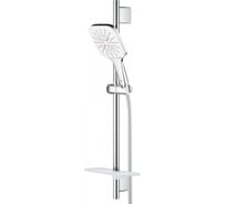Душевой гарнитур GROHE Rainshower SmartActive 130 Cube, 3 вида струй, белая луна 26586LS0