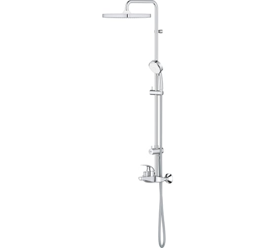 Душевая система GROHE Tempesta Cosmopolitan 250 CUBE с однорычажным смесителем для ванны, излив 202 мм, хром 26693000