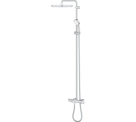 Душевая система GROHE Tempesta Cosmopolitan 250 CUBE с термостатом для ванны, излив 169 мм, хром 26691000