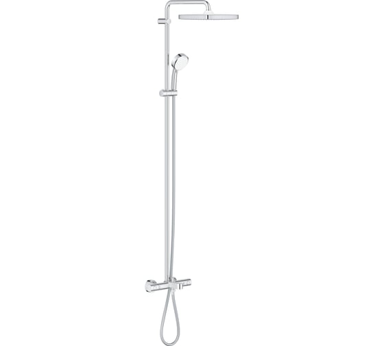Душевая система GROHE Tempesta Cosmopolitan 250 CUBE с термостатом для ванны, излив 169 мм, хром 26691000