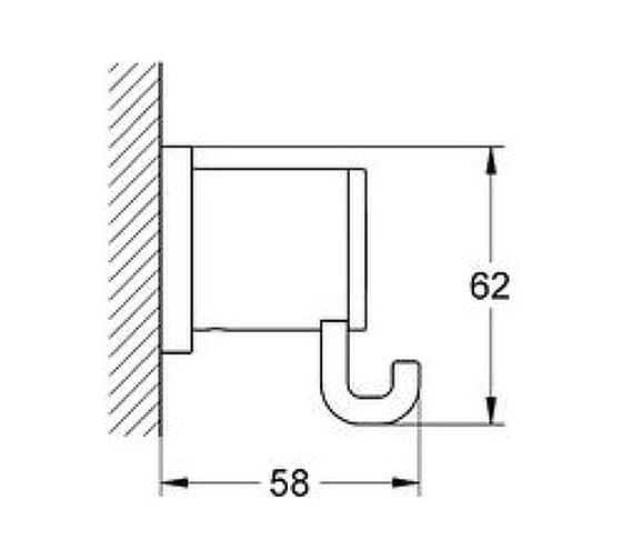 Крючок для халата Grohe Allure хром 40284000