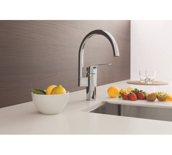 Смеситель для кухни GROHE Eurosmart 2021 однорычажный, хром 33202003