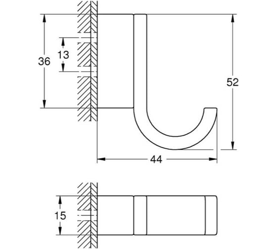 Крючок Grohe Selection теплый закат глянец 41039DA0