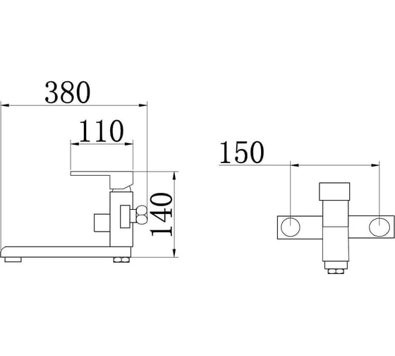 Смеситель для ванны Ростовская мануфактура сантехники РМС SL144-006E