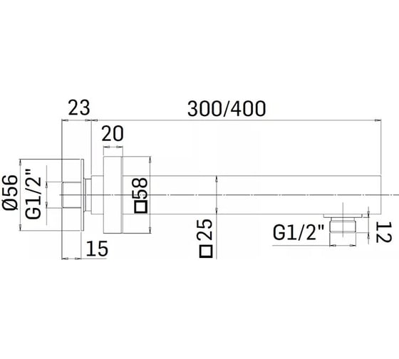 Держатель настенный для верхнего душа Mamoli EUCLIDE chrome 345L401