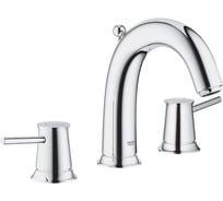 Смеситель для раковины Grohe BauClassic двухвентильный, на 3 отверстия, монтаж на раковину, хром 20470000 00000085433