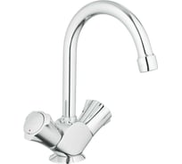 Смеситель для раковины Grohe Costa L с донным клапаном и высоким С-изливом, хром 21375001