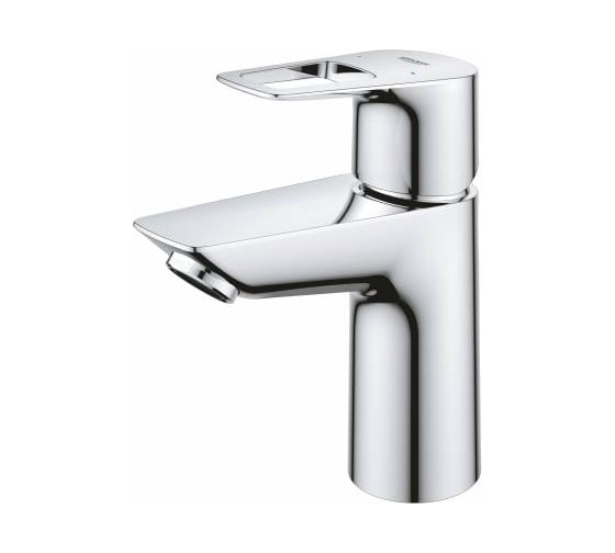 Смеситель для раковины Grohe BauLoop с ограничителем температуры и нажимным донным клапаном, размер S, хром 23878001