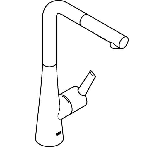 Смеситель для кухонной мойки Grohe Scala с выдвижной лейкой с 2 режимами струи, L-образный излив, суперсталь 30441DC0