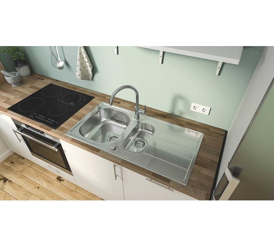 Смеситель для кухонной мойки Grohe Start Curve с высоким C-изливом, хром 31554001