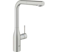 Смеситель для кухонной мойки Grohe Accent с выдвижным L-образным изливом, с аэратором, суперсталь 30432DC0