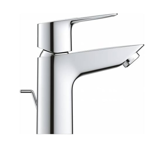 Смеситель для раковины Grohe BauLoop с ограничителем температуры и рычажным донным клапаном, размер S, хром 23877001