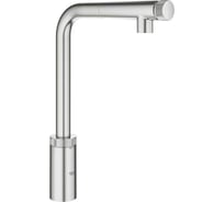 Смеситель для кухонной мойки Grohe Vento Smart Control с выдвижным L-образным изливом, суперсталь 30443DC0