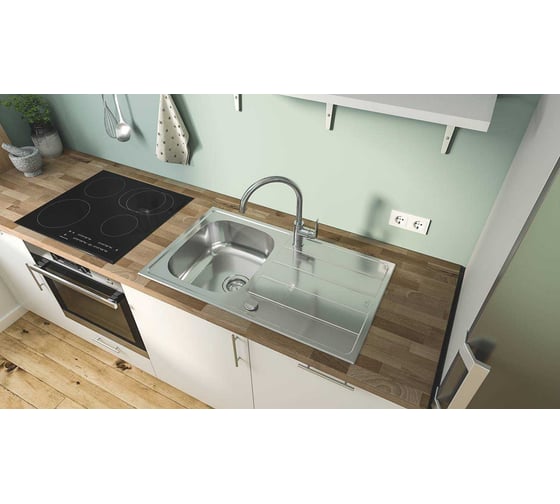 Смеситель для кухонной мойки Grohe Start Flow с высоким C-изливом, хром 31555001