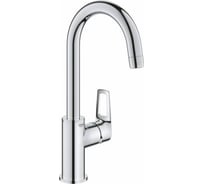 Смеситель для раковины Grohe BauLoop с ограничителем температуры и нажимным донным клапаном, размер L, хром 23891001