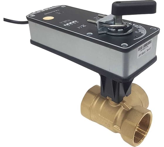 Трехходовой шаровый кран TECHNO HK340-SC10DF/24V DN40, резьба G1-1/2 с электроприводом 10Нм, 24В, управление открыто/закрыто с возвратной пружиной 632401