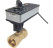 Двухходовой шаровый кран TECHNO HK240-SC10DF/24V DN40, резьба G1-1/2 с электроприводом 10Нм, 24В, управление открыто/закрыто с возвратной пружиной 622401
