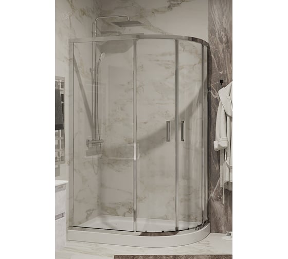 Душевое ограждение Niagara Nova 120x80x190 см, полукруг, раздвижные двери NG-6621-08 00306900