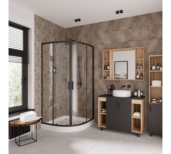 Душевой уголок Niagara Nova 90x90 см 68060811BLACK 00280246