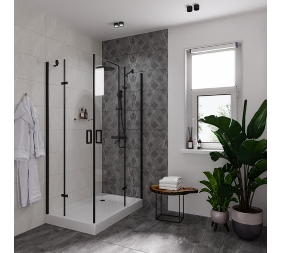 Душевой уголок Niagara Nova 120x80 см 68170811BLACK 00280257