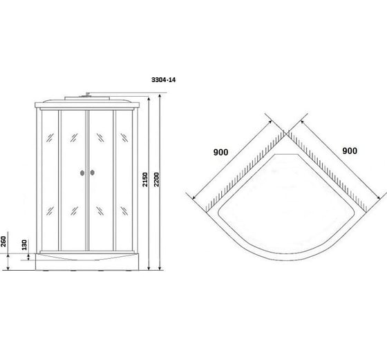 Душевая кабина Niagara Eco 90x90 см NG-3304-14 00256013
