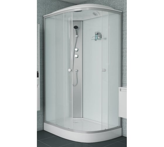 Душевая кабина Niagara Eco 1200x800x2150 мм, усиленный низкий поддон, стекло матовое, бессиликоновая сборка NG-4312-14L 00298769