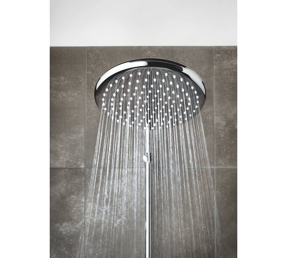 Верхний душ Grohe 250 круглый низ хром, верх белый хром 26666000 00000093621