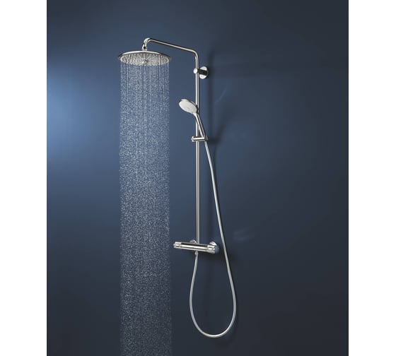 Душевая система Grohe 260 поворотная с термостатом, душ кругл хром 27296003 00000088390