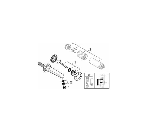 Смеситель для раковины Grohe Eurodisc Joy излив 170 мм, внешняя часть, хром 19968000