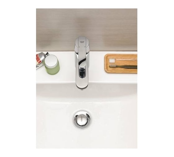Смеситель для раковины Grohe Get со средним изливом, донный клапан 23454000