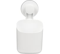 Одинарный стакан Аквалиния EASY белый на липучке B6681-4