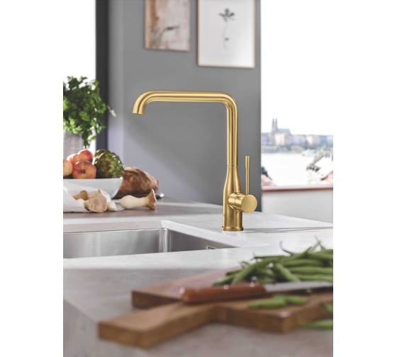Однорычажный смеситель для мойки Grohe Essence New холодный рассвет матовый 30269GN0
