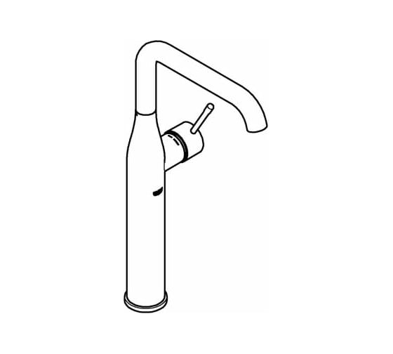 Однорычажный смеситель для раковины Grohe Essence New XL-Size, темный графит матовый 32901AL1