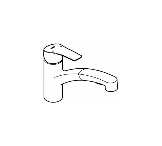 Однорычажный смеситель для кухни Grohe Eurosmart суперсталь 30305DC1