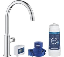 Стартовый комплект для кухни Grohe Blue Pure Mono смеситель с фильтром и таймером замены, хром 30387000