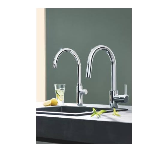 Стартовый комплект для кухни Grohe Blue Pure Mono смеситель с фильтром и таймером замены, хром 30387000