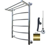Электрический полотенцесушитель Aquanet Romeo с полкой, 80x40 Бронза 00234453