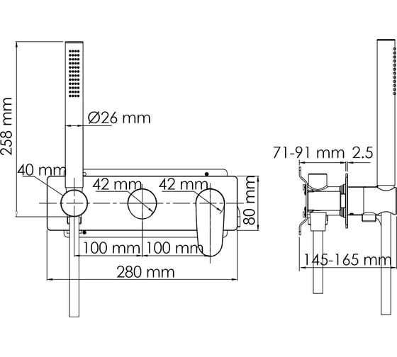 Смеситель для душа WasserKraft Dinkel 5877